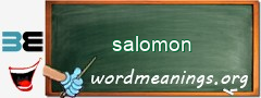 WordMeaning blackboard for salomon